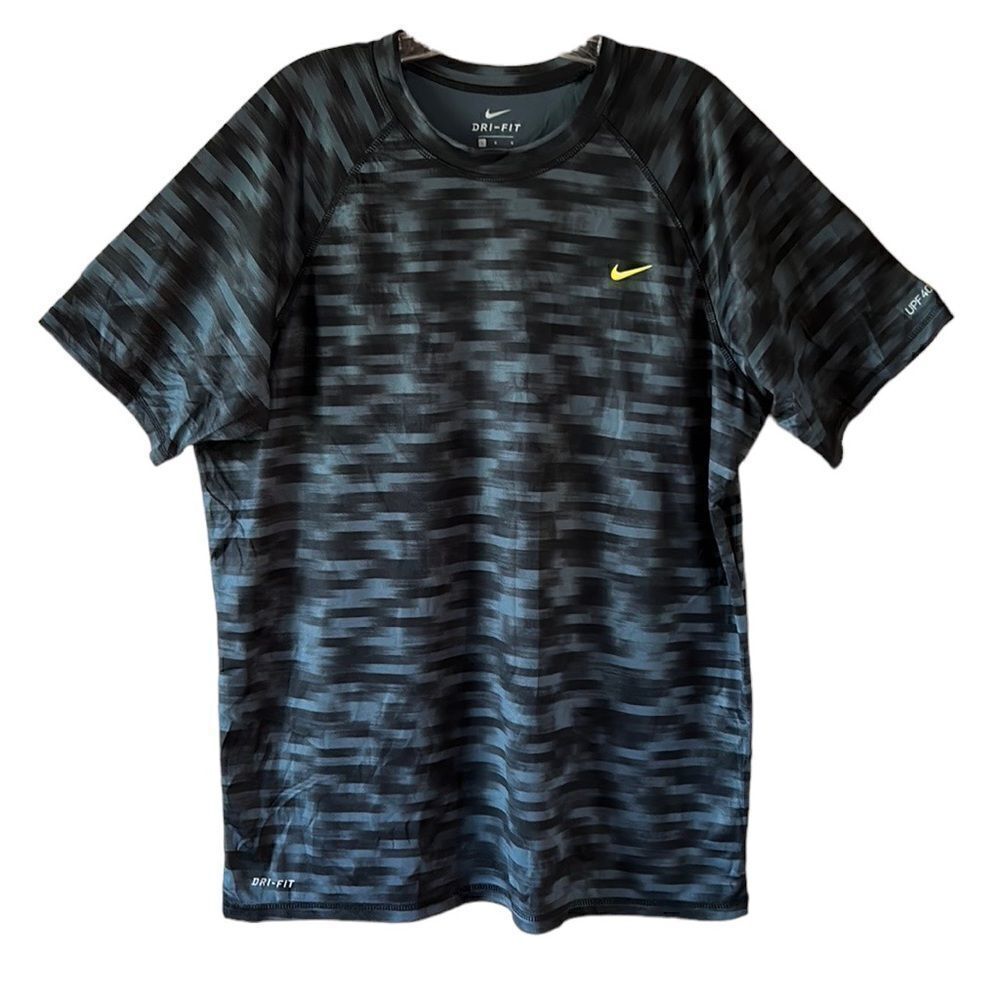 NEW Nike Mens Black And Grey Golf Shirt